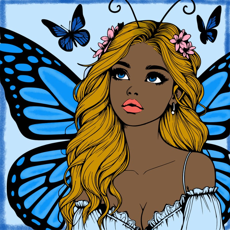 butterfly fairy realistic girl