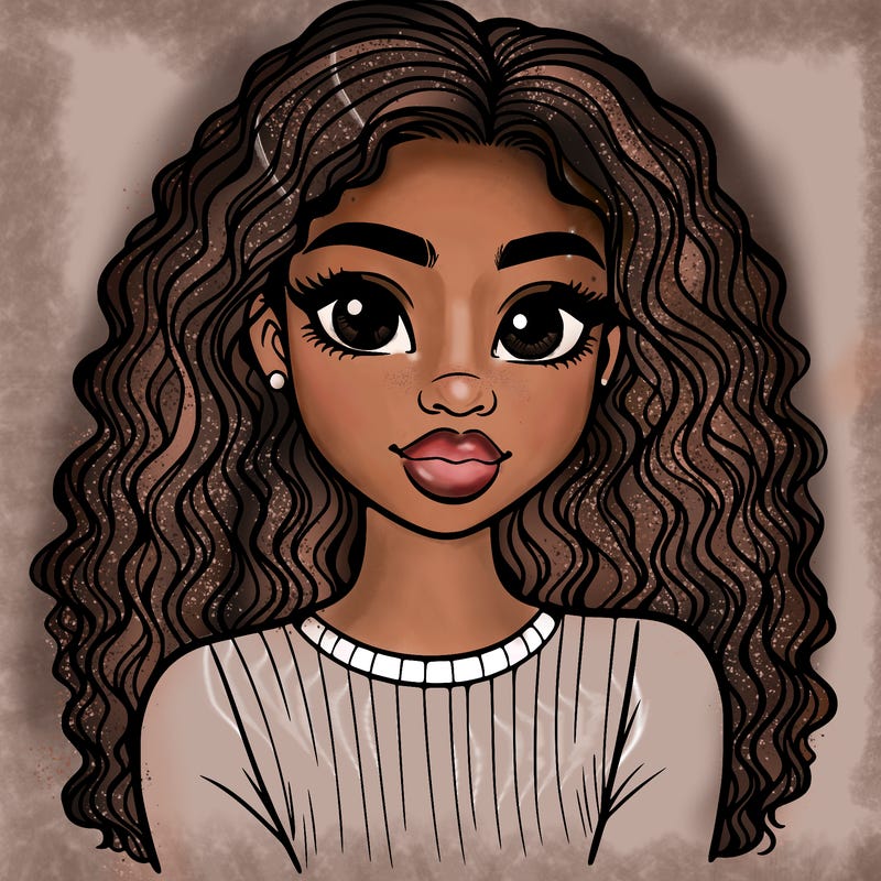 pretty young black girl- detailed