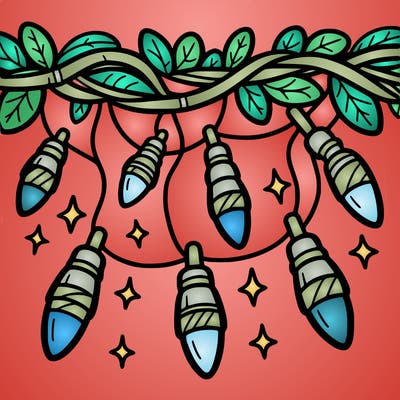 christmas light garland.