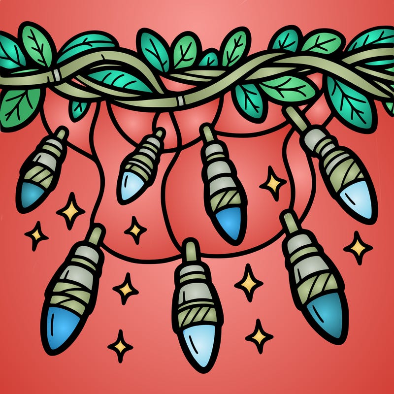 christmas light garland.