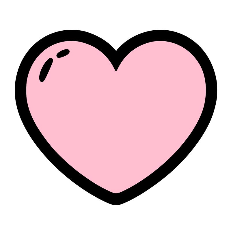 a blank heart