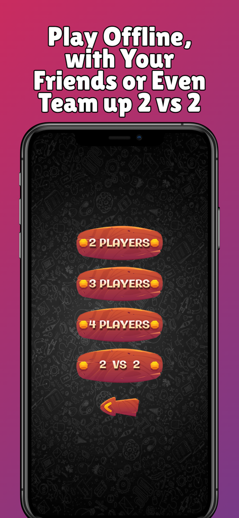 Ludo Tunisia - Écran de smartphone montrant les modes de jeu Ludo Tunisia pour 2 à 4 joueurs et équipes 2 contre 2.