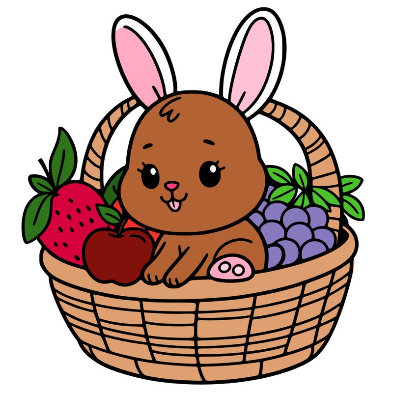 bunny in a fruit basket