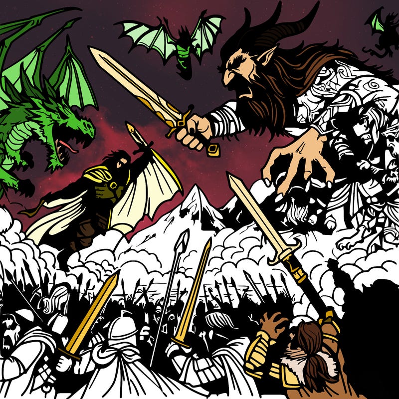 epic battle scene