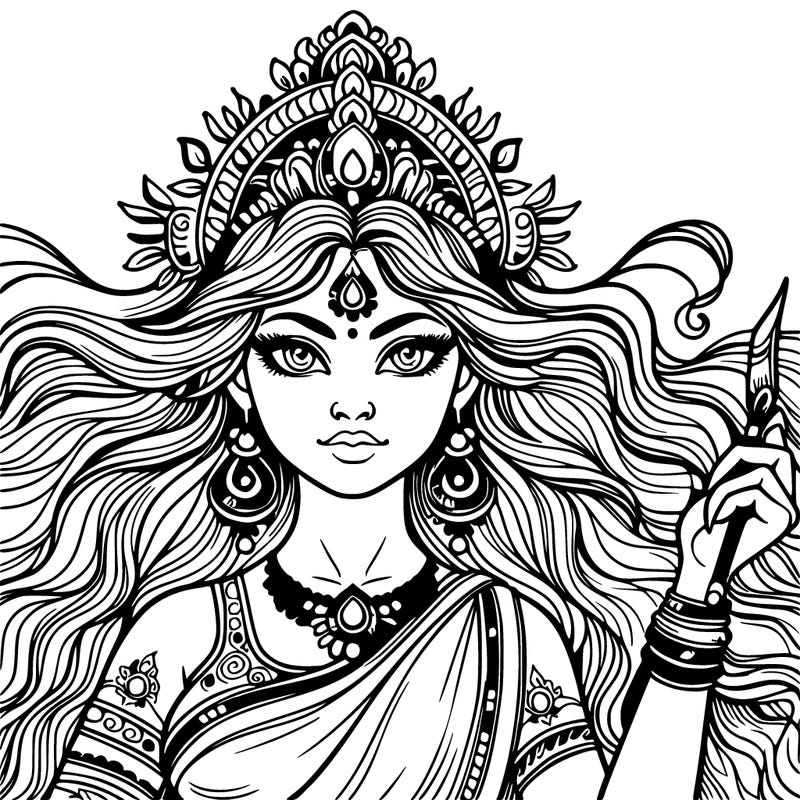 beautiful realistic and powerful godess