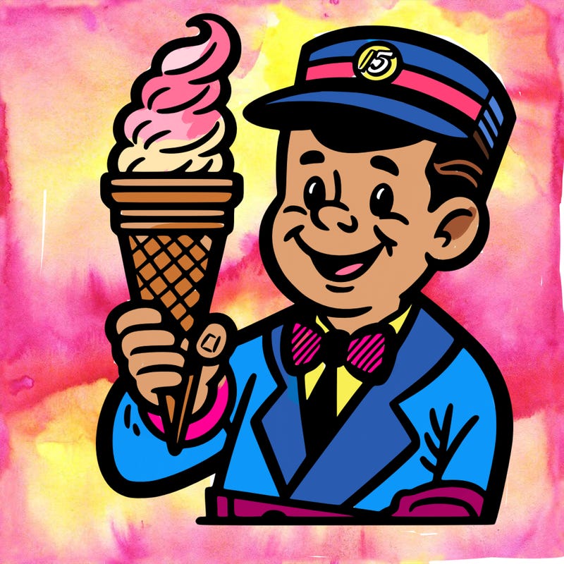 1950s ice cream man