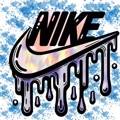 dripping nike logo