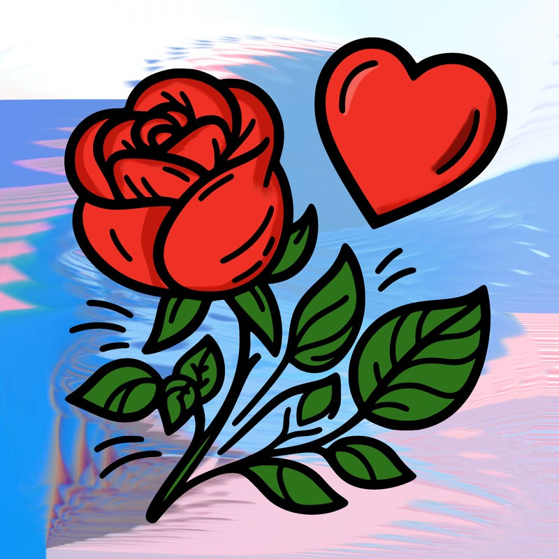 rose and heart