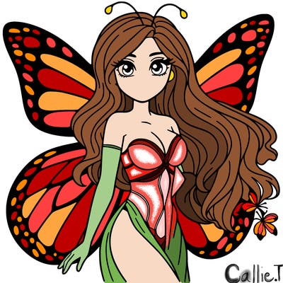 butterfly woman