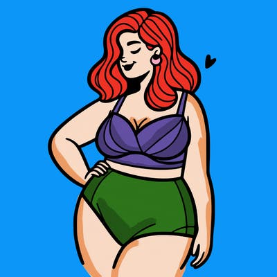 plus size woman bathing suit