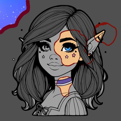 realistic halloween elf girl