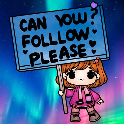 a girl with a sign saying can you follow me please