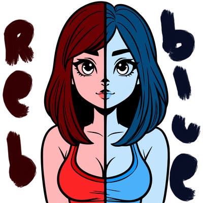 realistic girl split