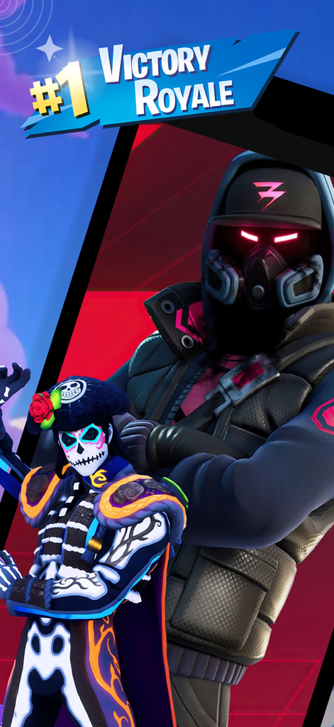 #1 Insider for Fortnite - FortniteのキャラクターがVictory Royaleのバナーの下にいる