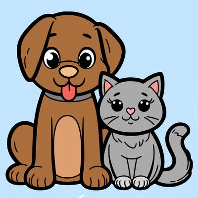 dog and cat together