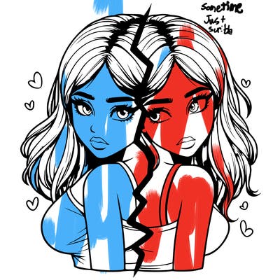 realistic girl split