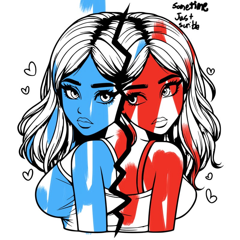 realistic girl split