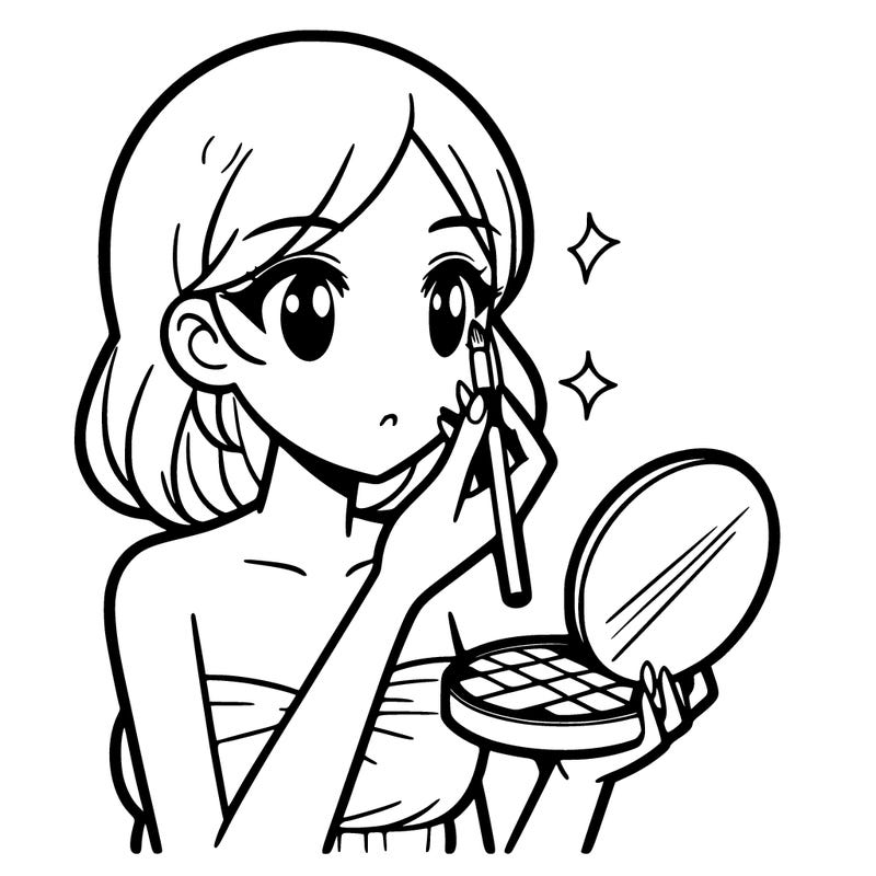 applying makeup
