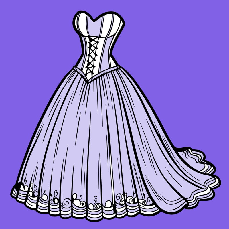 wedding dress-corset and a long and flowy skirt