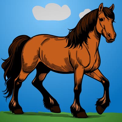 realistic horse