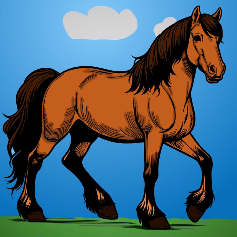 realistic horse