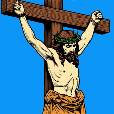 jesus realistic on the cross