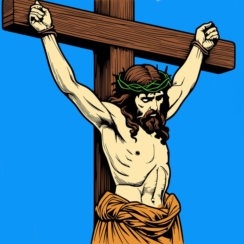 jesus realistic on the cross