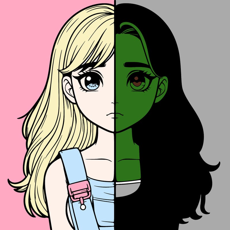 realistic girl split