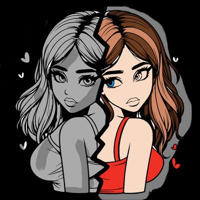 realistic girl split