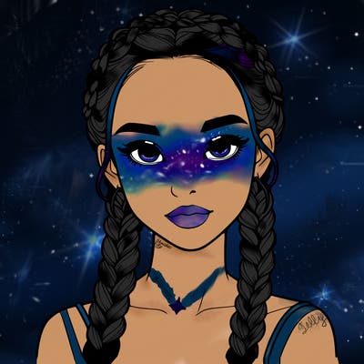 realistic girl with braids