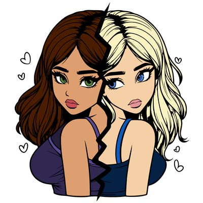 realistic girl split