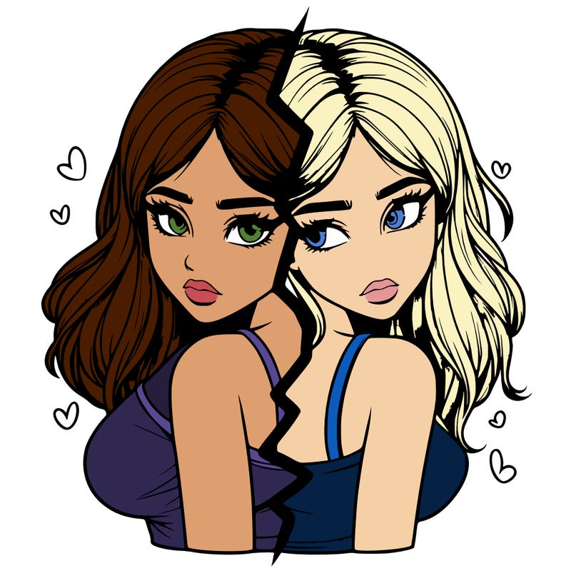 realistic girl split