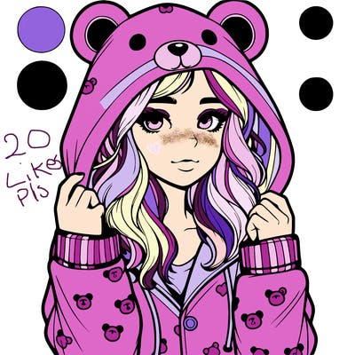realistic girl in a animal pjs hoodie