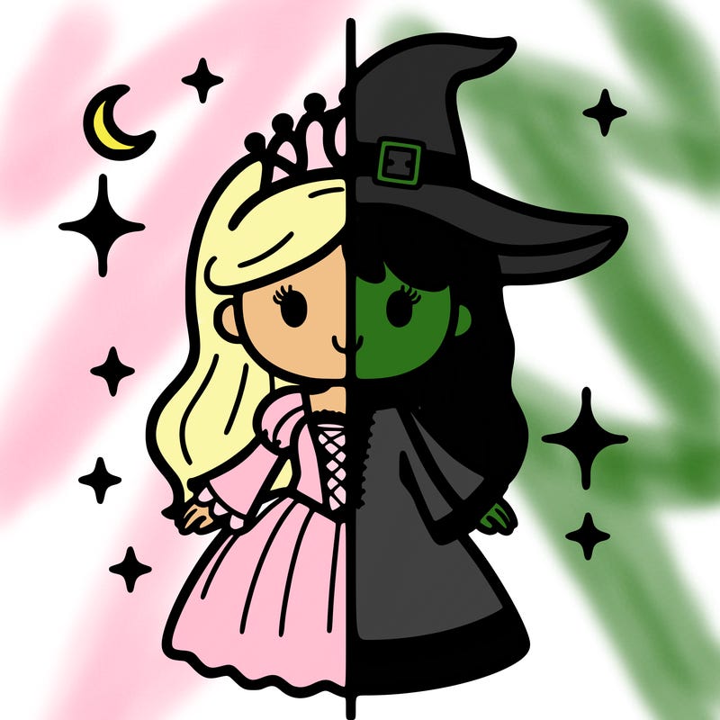 split princess and witch