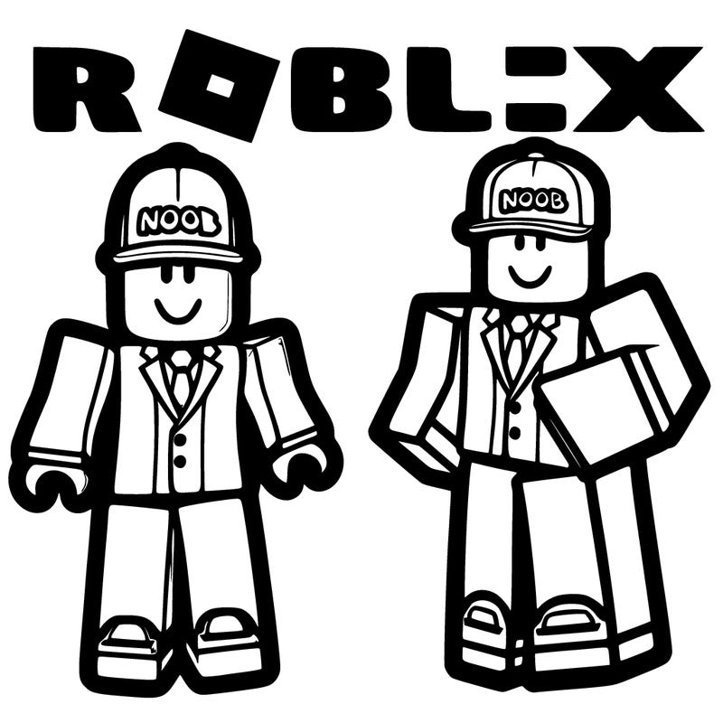 roblox noob with the roblox logo