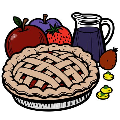a pie of food