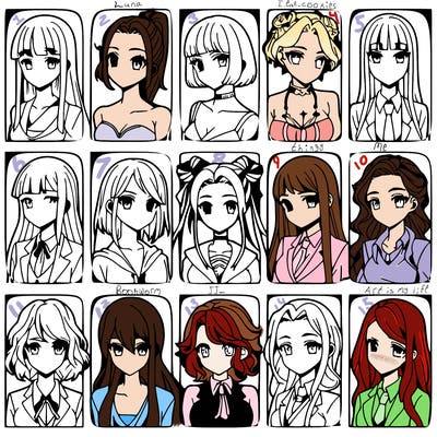 girls that look diffrent anime