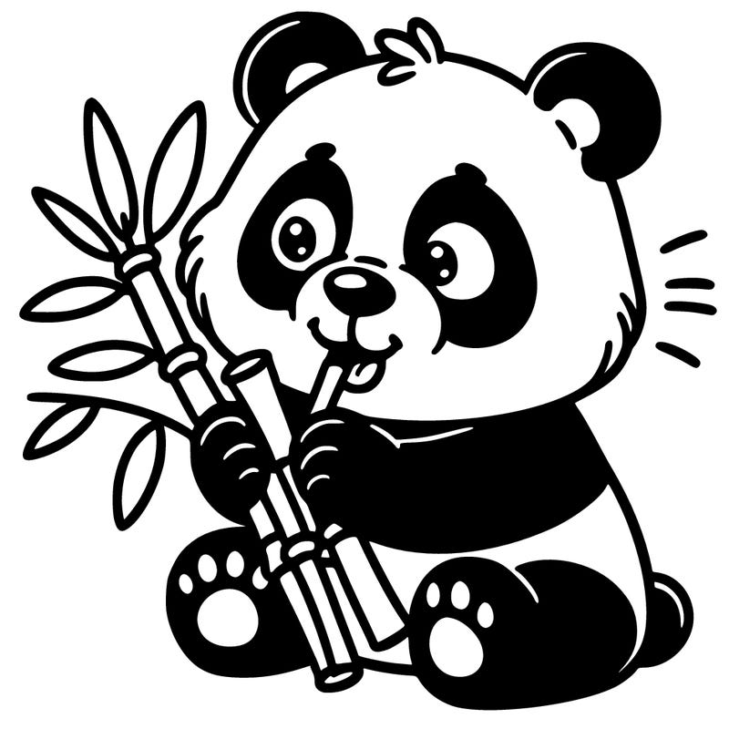 panda eating bamboo