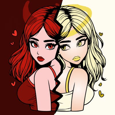 realistic girl split