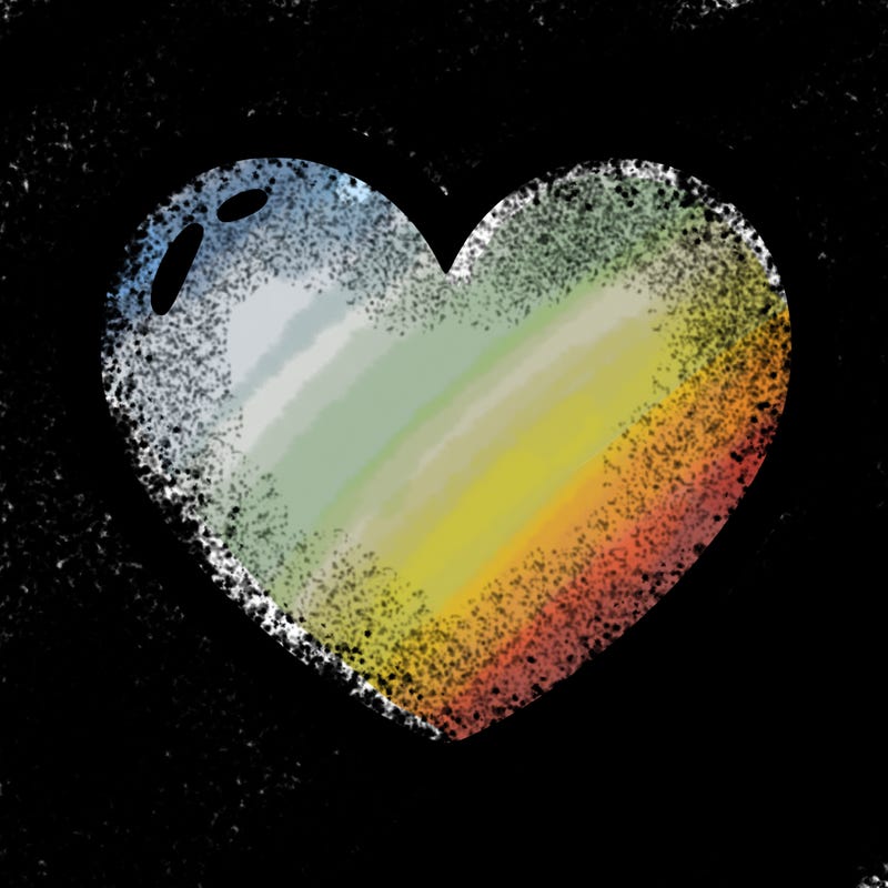 a blank heart