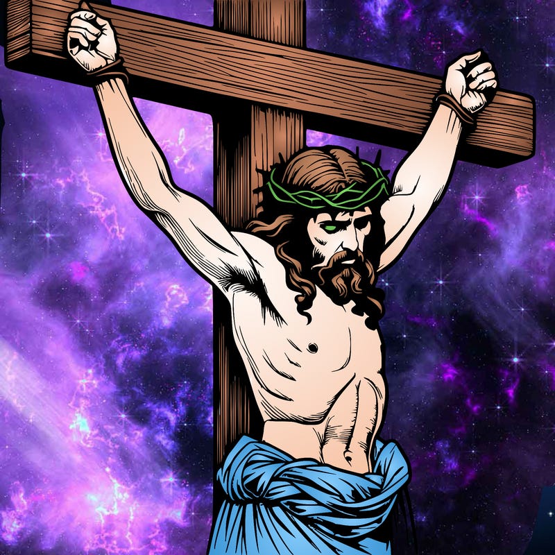 jesus realistic on the cross