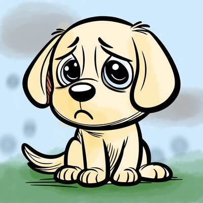 sad dog
