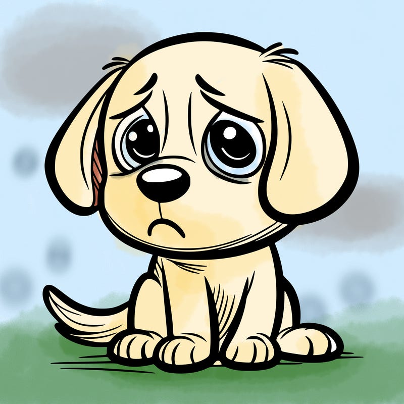 sad dog