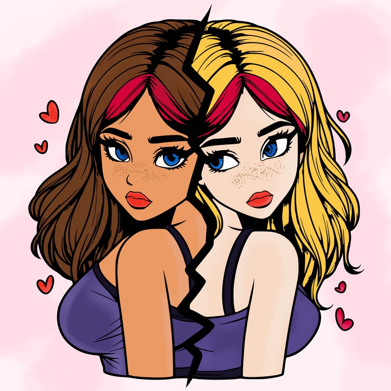 realistic girl split