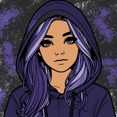 realistic girl with a hoodie