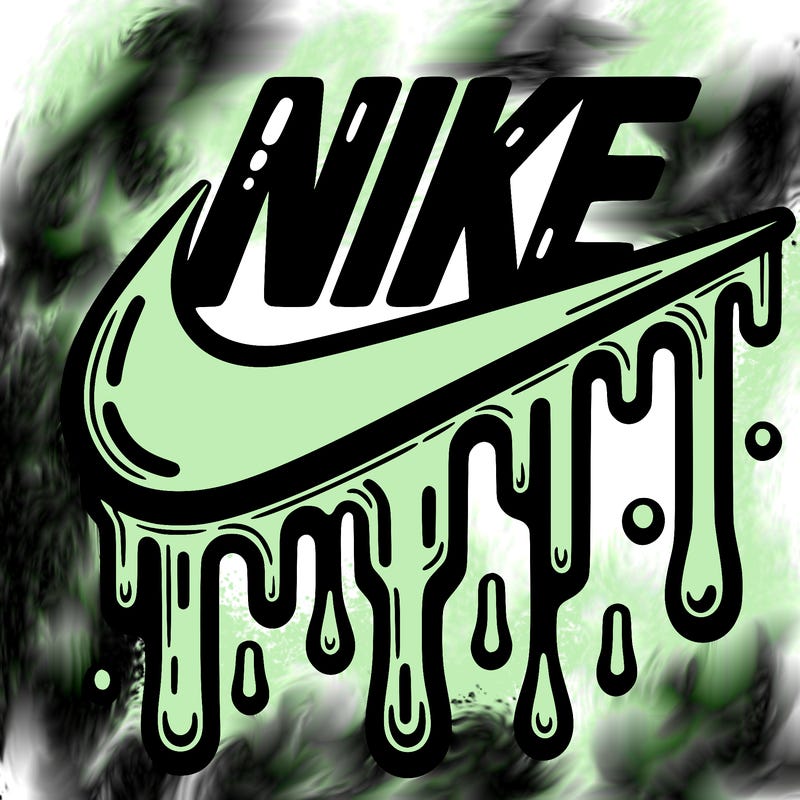 dripping nike logo