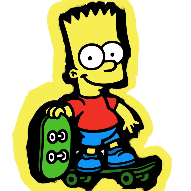 bart simeon with a skateboard