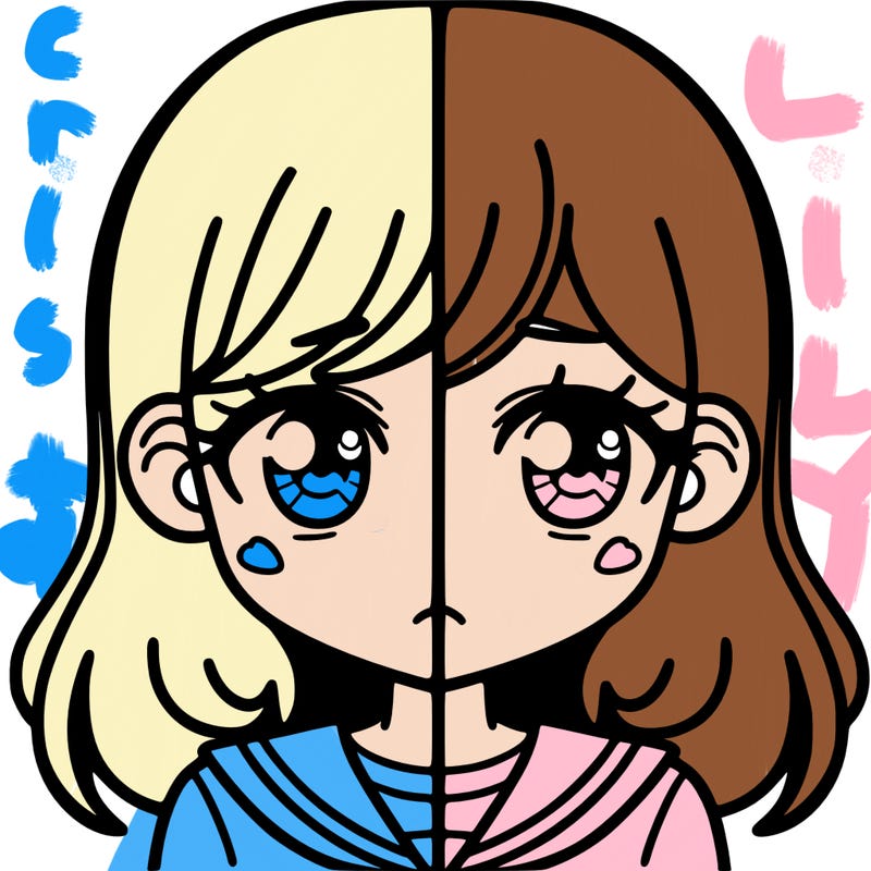 a split of a girl