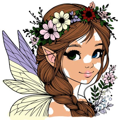 beautiful realistic fairy portrait