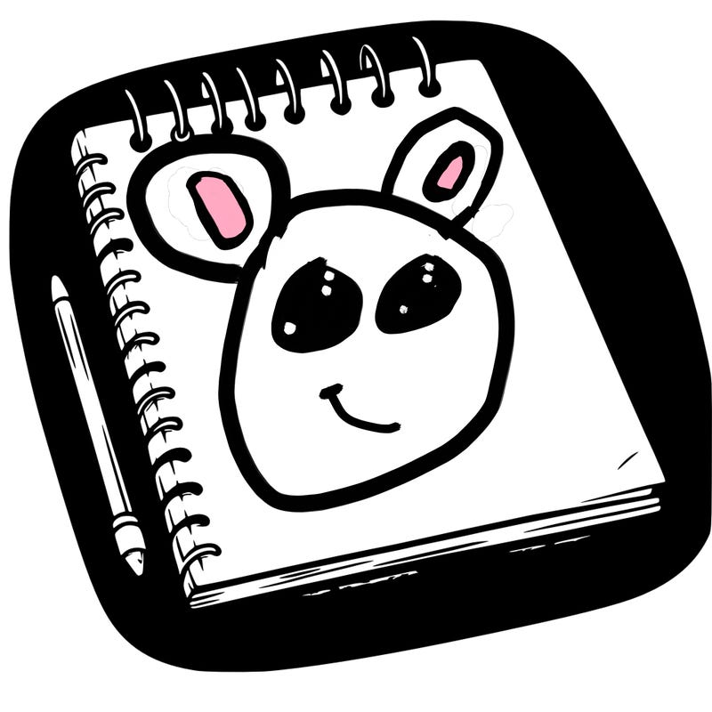 a blank sketch pad